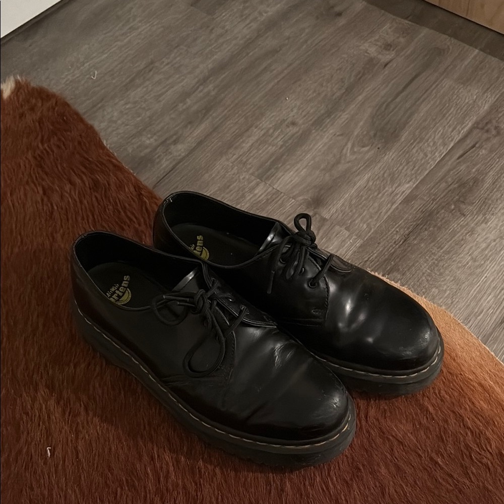 Dr. Martens Black Platform Leather Men's Shoes